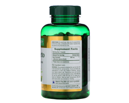Nature's Bounty, Со пальметто, 250 капсул Nature's Bounty, Со пальметто, 250 капсул
