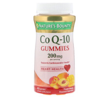 Nature's Bounty, Co Q10 Gummies, Peach Mango Flavored, 200 mg, 60 Gummies