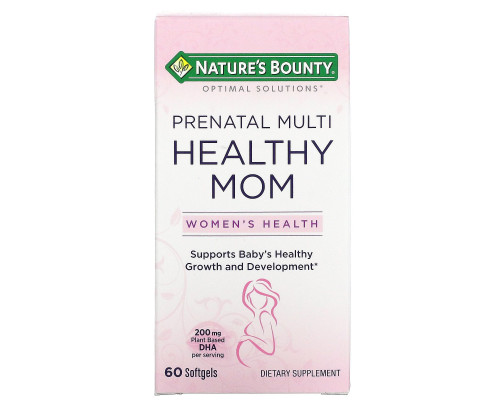 Nature's Bounty, Мультивитамины для здоровой мамы Optimal Solutions, 60 желатиновых капсул Nature's Bounty, Мультивитамины для здоровой мамы Optimal Solutions, 60 желатиновых капсул