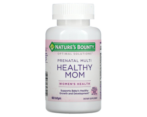 Nature's Bounty, Мультивитамины для здоровой мамы Optimal Solutions, 60 желатиновых капсул Nature's Bounty, Мультивитамины для здоровой мамы Optimal Solutions, 60 желатиновых капсул