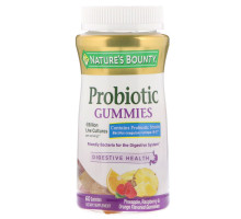 Nature's Bounty, Probiotic Gummies, Pineapple, Raspberry & Orange , 4 Billion Live Cultures, 60 Gummies