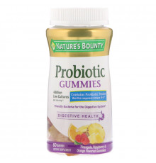 Nature's Bounty, Probiotic Gummies, Pineapple, Raspberry & Orange , 4 Billion Live Cultures, 60 Gummies