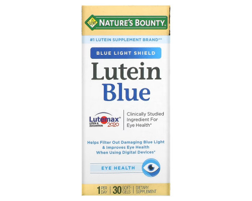Nature's Bounty, Lutein Blue, 30 Softgels Nature's Bounty, Lutein Blue, 30 Softgels