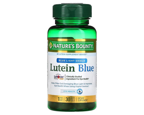 Nature's Bounty, Lutein Blue, 30 Softgels Nature's Bounty, Lutein Blue, 30 Softgels