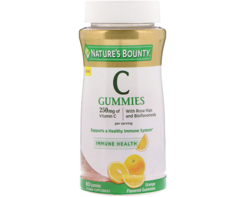 Nature's Bounty, C Gummies, Orange, 250 mg, 80 Gummies Nature's Bounty, C Gummies, Orange, 250 mg, 80 Gummies