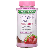 Nature's Bounty, Optimal Solutions, Hair, Skin, & Nails, Strawberry Flavored , 140 Gummies