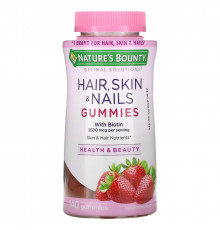 Nature's Bounty, Optimal Solutions, Hair, Skin, & Nails, Strawberry Flavored , 140 Gummies
