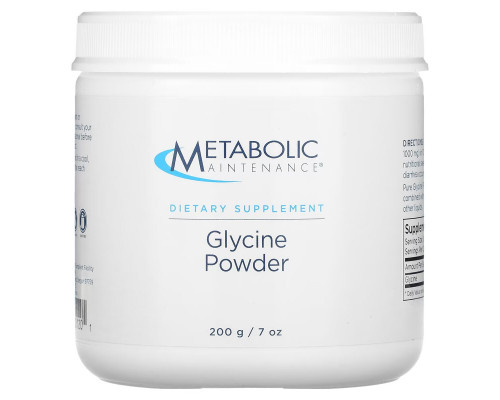 Metabolic Maintenance, Глицин в порошке, 200 г (7 унций) Metabolic Maintenance, Глицин в порошке, 200 г (7 унций)