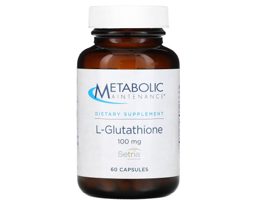 Metabolic Maintenance, L-глутатион, 100 мг, 60 капсул Metabolic Maintenance, L-глутатион, 100 мг, 60 капсул