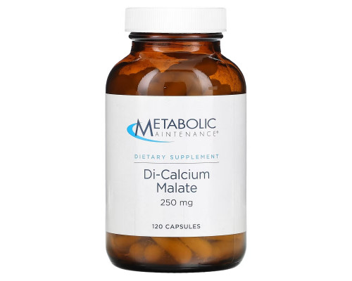 Metabolic Maintenance, Di-Calcium Malate, 250 mg, 120 Capsules Metabolic Maintenance, Di-Calcium Malate, 250 mg, 120 Capsules