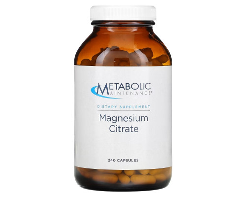 Metabolic Maintenance, Magnesium Citrate, 240 Capsules Metabolic Maintenance, Magnesium Citrate, 240 Capsules