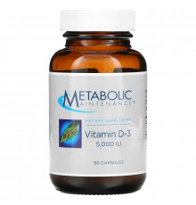 Metabolic Maintenance Витамин D-3 5000 МЕ 90 капсул