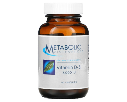 Metabolic Maintenance Витамин D-3 5000 МЕ 90 капсул Metabolic Maintenance Витамин D-3 5000 МЕ 90 капсул