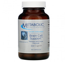 Улучшение памяти и работы мозга Metabolic Maintenance, Поддержка клеток мозга с Cognizin, 60 капсул