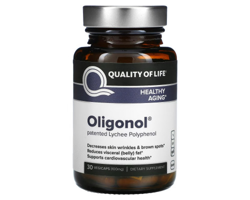 Quality of Life Labs Олигонол 100 мг 30 капсул на растительной основе Quality of Life Labs Олигонол 100 мг 30 капсул на растительной основе