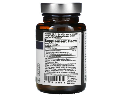Quality of Life Labs Олигонол 100 мг 30 капсул на растительной основе Quality of Life Labs Олигонол 100 мг 30 капсул на растительной основе