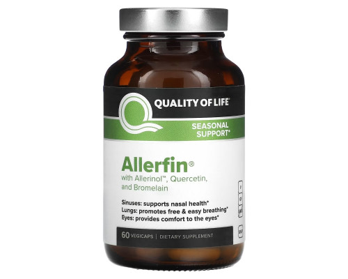 Quality of Life Labs, Allerfin, 60 Vegicaps Quality of Life Labs, Allerfin, 60 Vegicaps