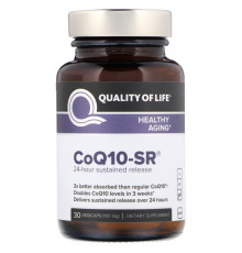 Quality of Life Labs, CoQ10-SR, 100 mg, 30 Vegicaps