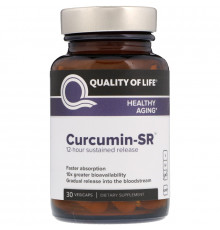Quality of Life Labs, Curcumin-SR, 30 растительных капсул