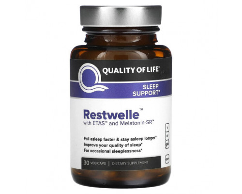 Для здорового сна Restwelle with ETAS and Melatonin-SR, 30 Vegicaps Для здорового сна Restwelle with ETAS and Melatonin-SR, 30 Vegicaps