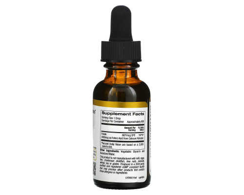 California Gold Nutrition, Фолиновая кислота, без спирта, 1 жид. унц (30 мл) California Gold Nutrition, Фолиновая кислота, без спирта, 1 жид. унц (30 мл)