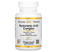 California Gold Nutrition, Гиалуроновая кислота, 60 вегетарианских капсул