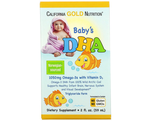 California Gold Nutrition, ДГК для детей, 2 ж. унции (59 мл) California Gold Nutrition, ДГК для детей, 2 ж. унции (59 мл)