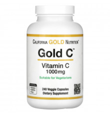 California Gold Nutrition, Витамин С, Gold C, 1000 мг, 240 растительных капсул