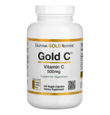 California Gold Nutrition Витамин С Quali-C 500 мг 240 вегетарианских капсул