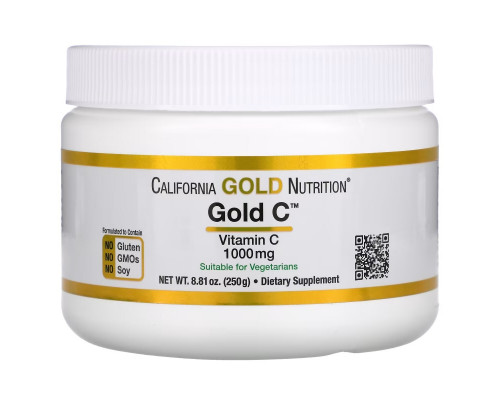 California Gold Nutrition Витамин C 881 унции (250 г) California Gold Nutrition Витамин C 881 унции (250 г)