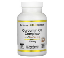 California Gold Nutrition, Куркумин C3 комплекс с биоперином, формула поддержки при воспалении, 500 мг, 120 вегетарианских капсул