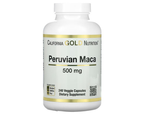 California Gold Nutrition Мака 500 мг 240 растительных капсул California Gold Nutrition Мака 500 мг 240 растительных капсул