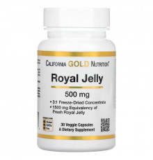 California Gold Nutrition Royal Jelly 500 mg 30 Veggie Caps