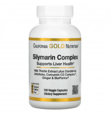 California Gold Nutrition Силимарин экстракт расторопши 120 овощных капсул