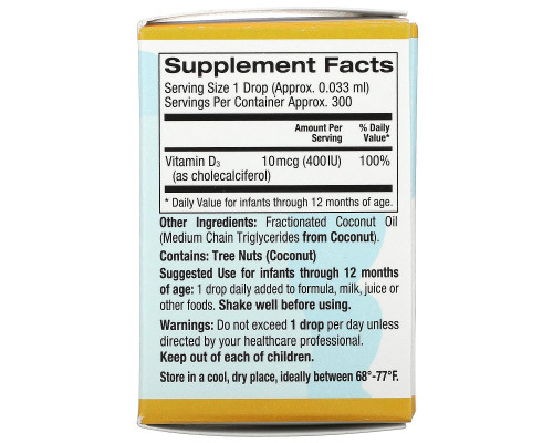 California Gold Nutrition Витамин D3 400 МЕ .34 ж.унций (10 мл) California Gold Nutrition Витамин D3 400 МЕ .34 ж.унций (10 мл)