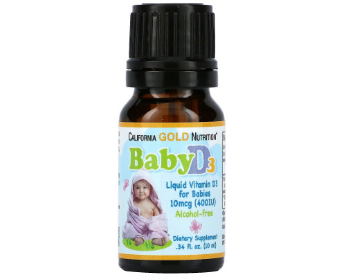 California Gold Nutrition Витамин D3 400 МЕ .34 ж.унций (10 мл) California Gold Nutrition Витамин D3 400 МЕ .34 ж.унций (10 мл)