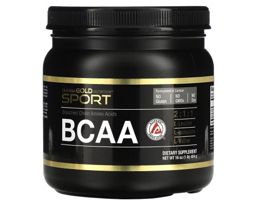 California Gold Nutrition, AjiPure, BCAA, Branched Chain Amino Acids, Gluten-Free, 16 oz (454 g) California Gold Nutrition, AjiPure, BCAA, Branched Chain Amino Acids, Gluten-Free, 16 oz (454 g)