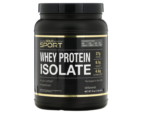 California Gold Nutrition, WPI 90, Instantized Whey Protein Isolate, Ultra-Low Lactose, 16 oz (454 g) California Gold Nutrition, WPI 90, Instantized Whey Protein Isolate, Ultra-Low Lactose, 16 oz (454 g)