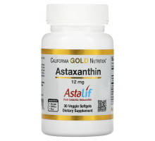 California Gold Nutrition, Natural Astaxanthin, USA Sourced, No Gluten, No GMOs, 12 mg, 30 Veggie Softgels
