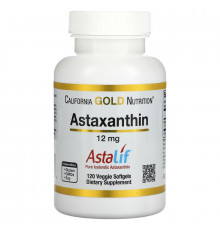 California Gold Nutrition, Natural Astaxanthin, USA Sourced, No Gluten, No GMOs, 12 mg, 120 Veggie Softgels