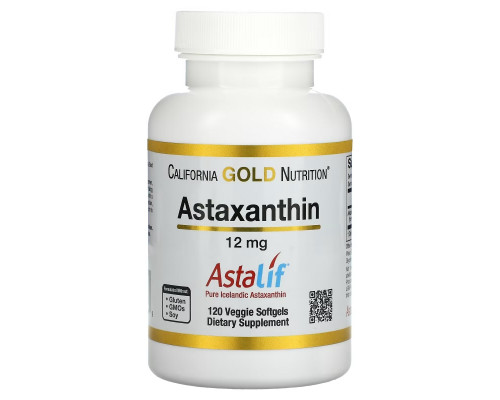 California Gold Nutrition, Natural Astaxanthin, USA Sourced, No Gluten, No GMOs, 12 mg, 120 Veggie Softgels California Gold Nutrition, Natural Astaxanthin, USA Sourced, No Gluten, No GMOs, 12 mg, 120 Veggie Softgels