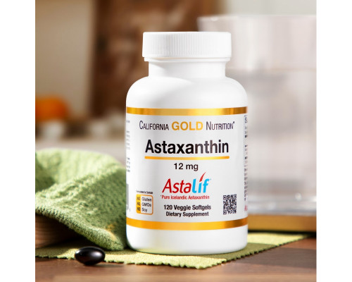 California Gold Nutrition, Natural Astaxanthin, USA Sourced, No Gluten, No GMOs, 12 mg, 120 Veggie Softgels California Gold Nutrition, Natural Astaxanthin, USA Sourced, No Gluten, No GMOs, 12 mg, 120 Veggie Softgels