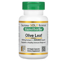 California Gold Nutrition, Оливковые листья XT EuroHerbs 500 mg, VC EM, 60 карат