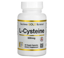 California Gold Nutrition, L-цистеин, AjiPure, 500 мг, 60 вегетарианских капсул