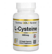 California Gold Nutrition, L-цистеин, AjiPure, 500 мг, 60 вегетарианских капсул