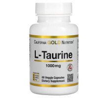 California Gold Nutrition, L-таурин, 1000 мг, 60 растительных капсул