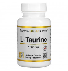 California Gold Nutrition, L-таурин, 1000 мг, 60 растительных капсул