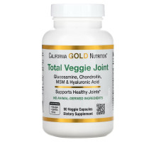 California Gold Nutrition, Полноценная вегетарианская формула для суставов, Вегетарианский глюкозамин и хондроитин, Плюс метилсульфонилметан, гиалуроновая кислота, олигопин, 90 вегетарианских капсул