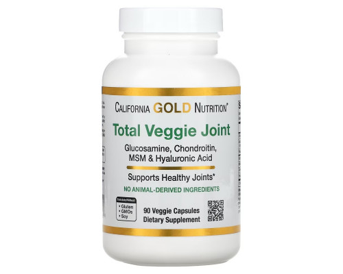 California Gold Nutrition, Полноценная вегетарианская формула для суставов, Вегетарианский глюкозамин и хондроитин, Плюс метилсульфонилметан, гиалуроновая кислота, олигопин, 90 вегетарианских капсул California Gold Nutrition, Полноценная вегетарианская формула для суставов, Вегетарианский глюкозамин и хондроитин, Плюс метилсульфонилметан, гиалуроновая кислота, олигопин, 90 вегетарианских капсул