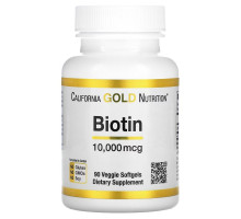 California Gold Nutrition, Biotin, 10,000 mcg, 90 Softgels